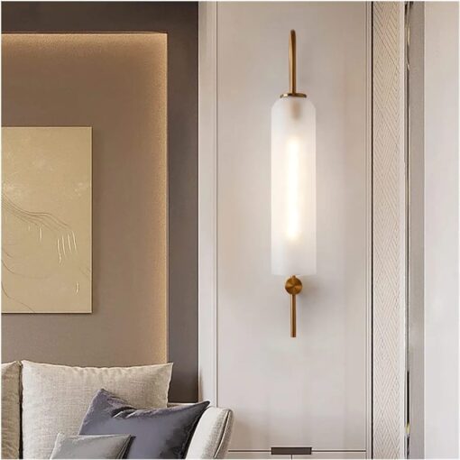 Modern White Glass Wall Light